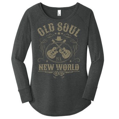 Old Soul In A New World Country Bluegrass Music Guitar Fan Women's Perfect Tri Tunic Long Sleeve Shirt