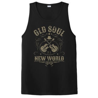 Old Soul In A New World Country Bluegrass Music Guitar Fan PosiCharge Competitor Tank