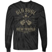 Old Soul In A New World Country Bluegrass Music Guitar Fan Tie-Dye Long Sleeve Shirt