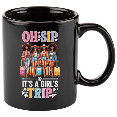 Oh Sip ItS A Girl Trip 11oz C Handle Ceramic Mug