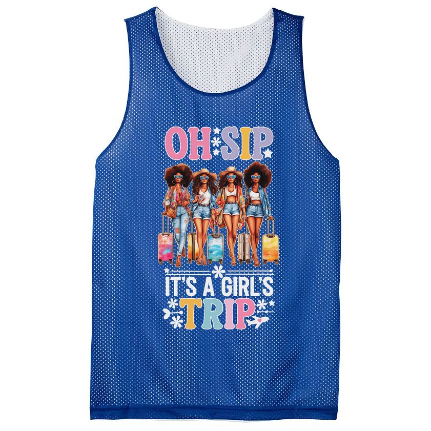 Oh Sip ItS A Girl Trip Mesh Reversible Basketball Jersey Tank
