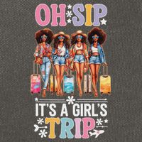 Oh Sip ItS A Girl Trip Cotton Canvas Backpack