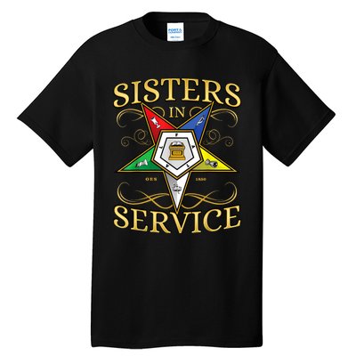 OES Sisters In Service Order Of The Eastern Star Tall T-Shirt