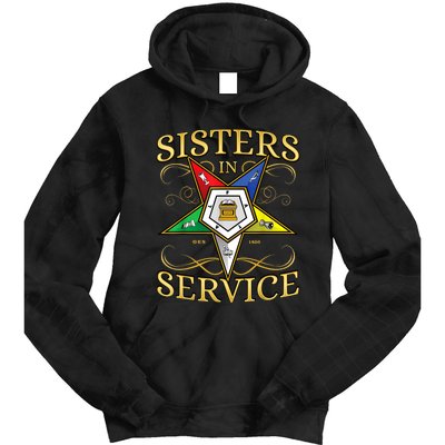 OES Sisters In Service Order Of The Eastern Star Tie Dye Hoodie