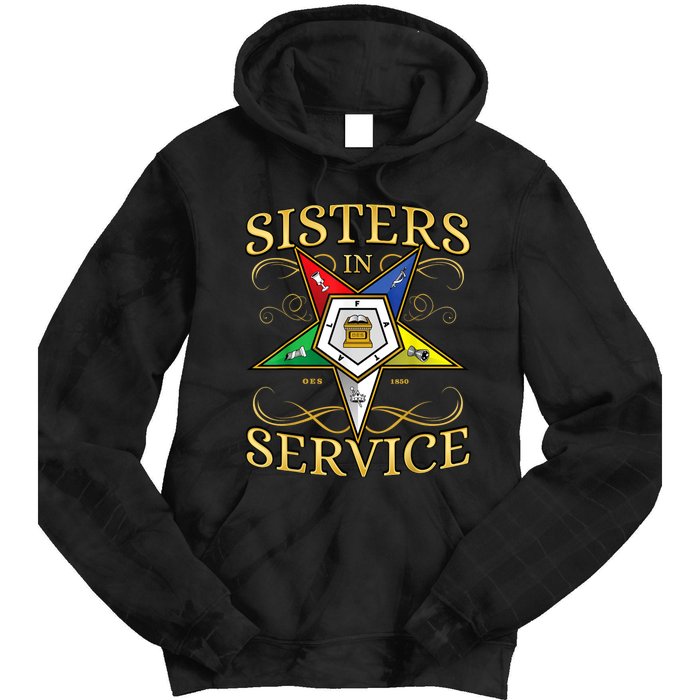 OES Sisters In Service Order Of The Eastern Star Tie Dye Hoodie