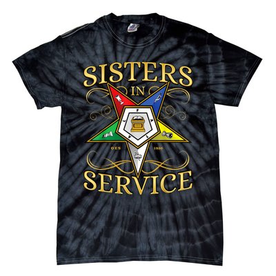 OES Sisters In Service Order Of The Eastern Star Tie-Dye T-Shirt