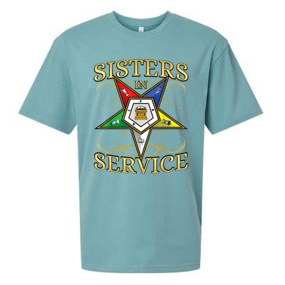 OES Sisters In Service Order Of The Eastern Star Sueded Cloud Jersey T-Shirt