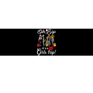 Oh Sip Its A Girls Trip Funny Wine Party Black Queen Bumper Sticker