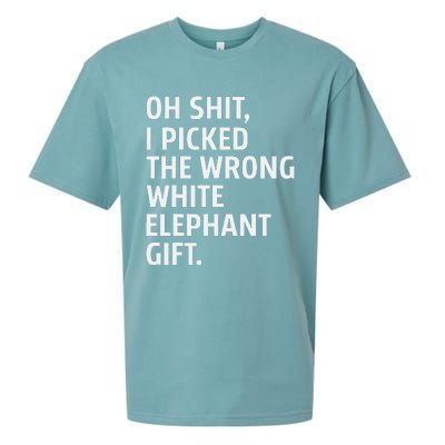 Oh Shit I Picked The Wrong White Elephant Gift Sueded Cloud Jersey T-Shirt