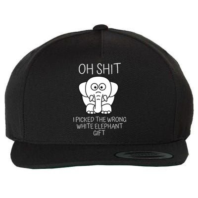 Oh Shit I Picked The Wrong White Elephant Gift Wool Snapback Cap