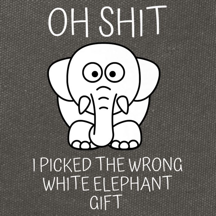 Oh Shit I Picked The Wrong White Elephant Gift Cotton Canvas Backpack