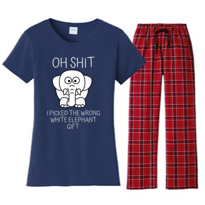 Oh Shit I Picked The Wrong White Elephant Gift Women's Flannel Pajama Set