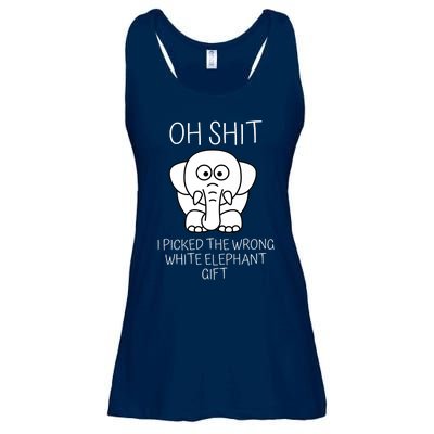 Oh Shit I Picked The Wrong White Elephant Gift Ladies Essential Flowy Tank