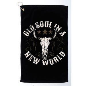 Old Soul In A New World Country Bluegrass Music Guitar Platinum Collection Golf Towel