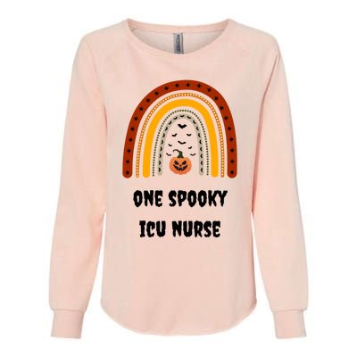 One Spooky Icu Nurse Nursing Halloween Pumpkins Rainbow Meaningful Gift Womens California Wash Sweatshirt