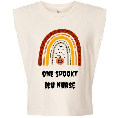 One Spooky Icu Nurse Nursing Halloween Pumpkins Rainbow Meaningful Gift Garment-Dyed Women's Muscle Tee