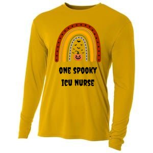 One Spooky Icu Nurse Nursing Halloween Pumpkins Rainbow Meaningful Gift Cooling Performance Long Sleeve Crew