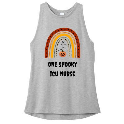 One Spooky Icu Nurse Nursing Halloween Pumpkins Rainbow Meaningful Gift Ladies PosiCharge Tri-Blend Wicking Tank