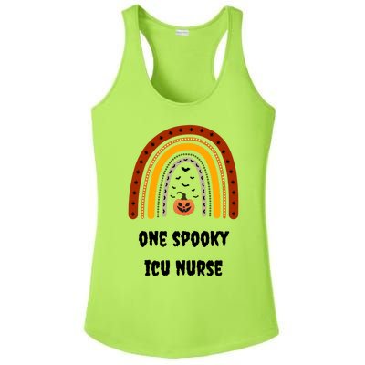 One Spooky Icu Nurse Nursing Halloween Pumpkins Rainbow Meaningful Gift Ladies PosiCharge Competitor Racerback Tank