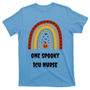 One Spooky Icu Nurse Nursing Halloween Pumpkins Rainbow Meaningful Gift T-Shirt