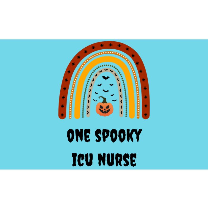 One Spooky Icu Nurse Nursing Halloween Pumpkins Rainbow Meaningful Gift Bumper Sticker