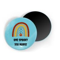 One Spooky Icu Nurse Nursing Halloween Pumpkins Rainbow Meaningful Gift Magnet