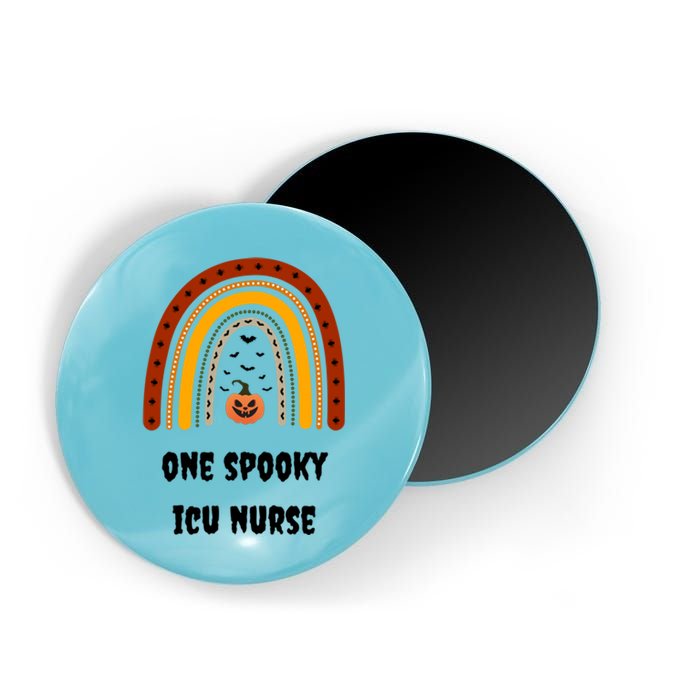 One Spooky Icu Nurse Nursing Halloween Pumpkins Rainbow Meaningful Gift Magnet