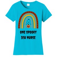 One Spooky Icu Nurse Nursing Halloween Pumpkins Rainbow Meaningful Gift Women's T-Shirt