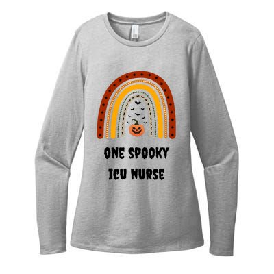 One Spooky Icu Nurse Nursing Halloween Pumpkins Rainbow Meaningful Gift Womens CVC Long Sleeve Shirt