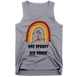 One Spooky Icu Nurse Nursing Halloween Pumpkins Rainbow Meaningful Gift Tank Top