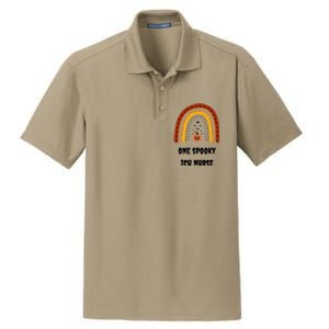 One Spooky Icu Nurse Nursing Halloween Pumpkins Rainbow Meaningful Gift Dry Zone Grid Polo