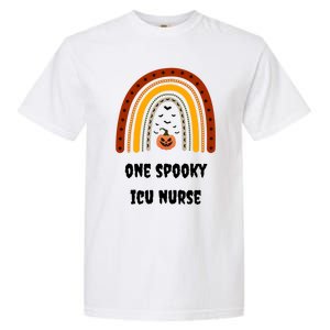 One Spooky Icu Nurse Nursing Halloween Pumpkins Rainbow Meaningful Gift Garment-Dyed Heavyweight T-Shirt