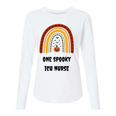 One Spooky Icu Nurse Nursing Halloween Pumpkins Rainbow Meaningful Gift Womens Cotton Relaxed Long Sleeve T-Shirt