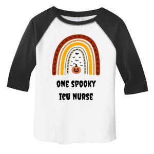 One Spooky Icu Nurse Nursing Halloween Pumpkins Rainbow Meaningful Gift Toddler Fine Jersey T-Shirt