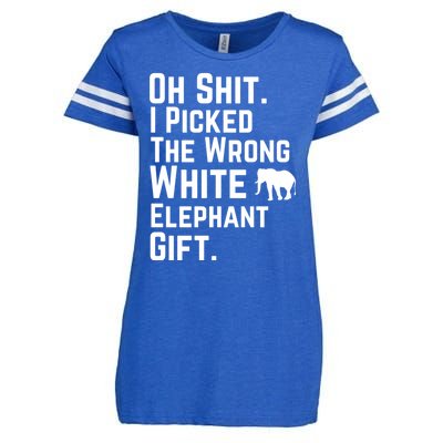 Oh Shit I Picked The Wrong White Elephant Gift Enza Ladies Jersey Football T-Shirt