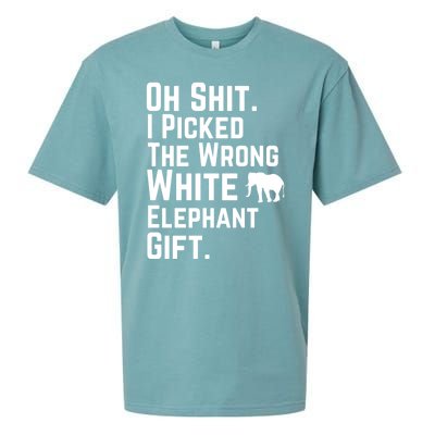 Oh Shit I Picked The Wrong White Elephant Gift Sueded Cloud Jersey T-Shirt