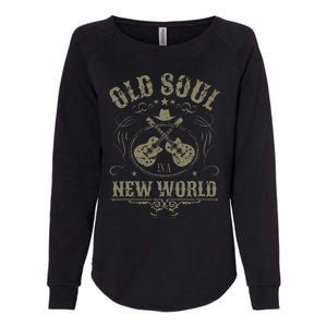 Old Soul In A New World Country Bluegrass Music Guitar Fan Womens California Wash Sweatshirt