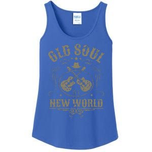 Old Soul In A New World Country Bluegrass Music Guitar Fan Ladies Essential Tank