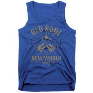 Old Soul In A New World Country Bluegrass Music Guitar Fan Tank Top