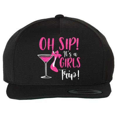 Oh Sip It's A Trip Fun Wine Party Hight Heel Wool Snapback Cap