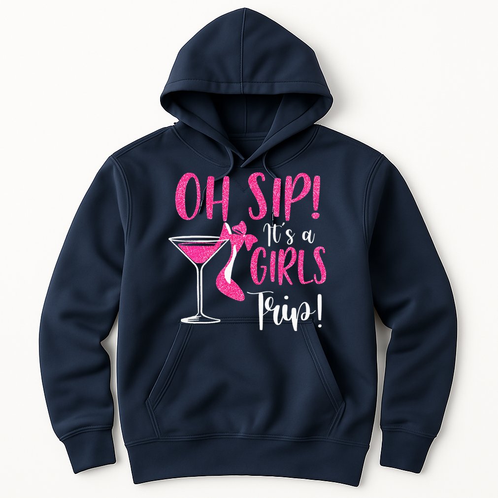 Oh Sip It's A Trip Fun Wine Party Hight Heel Hoodie