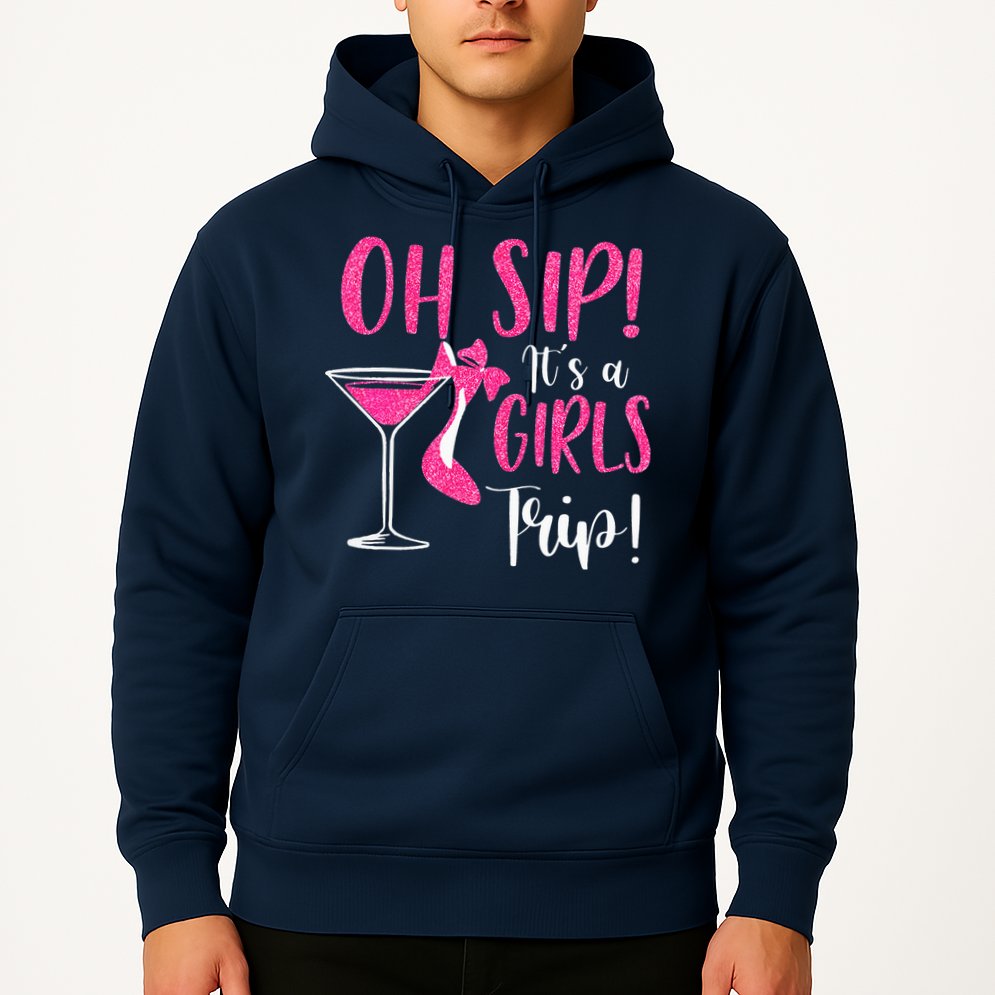 Oh Sip It's A Trip Fun Wine Party Hight Heel Hoodie