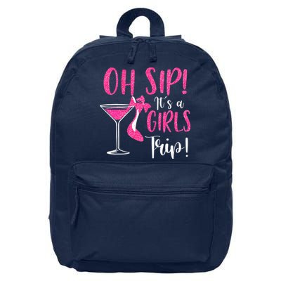 Oh Sip It's A Trip Fun Wine Party Hight Heel 16 in Basic Backpack