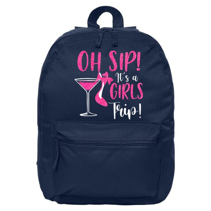 Oh Sip It's A Trip Fun Wine Party Hight Heel 16 in Basic Backpack