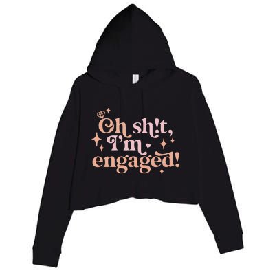 Oh Sh!T IM Engaged Crop Fleece Hoodie