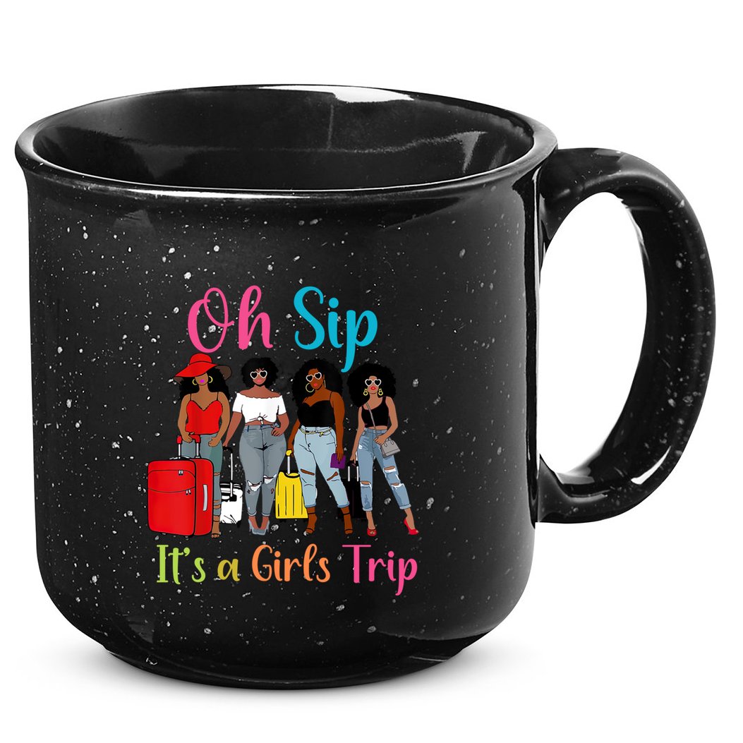Oh Sip Its A Trip Black Queen African American Gift 15oz Campfire Ceramic Mug