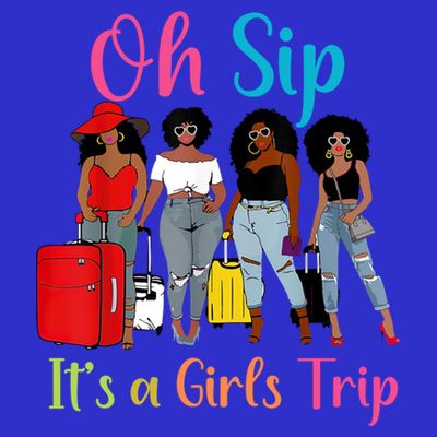Oh Sip Its A Trip Black Queen African American Gift T-Shirt