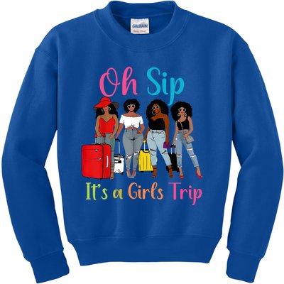 Oh Sip Its A Trip Black Queen African American Gift Kids Sweatshirt