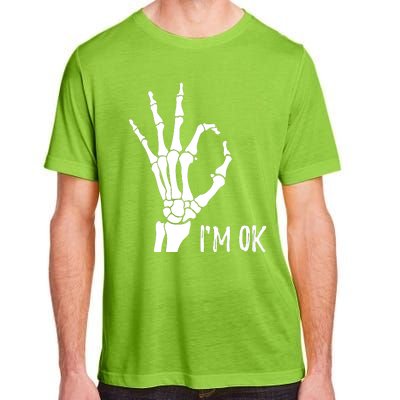 Ok Sign I'm Ok Skeleton Hand Halloween Costume Idea Adult ChromaSoft Performance T-Shirt