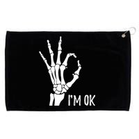 Ok Sign I'm Ok Skeleton Hand Halloween Costume Idea Grommeted Golf Towel